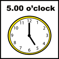 5.00 o clock
