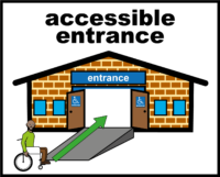 Accessible to wheelchair users
