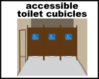 Accessible toilet cubicles