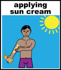 Applying sun cream V2