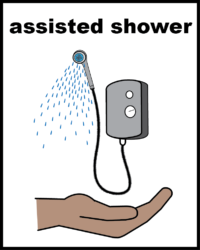 Assisted shower
