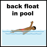 Back float in pool