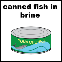 Canned fish in brine