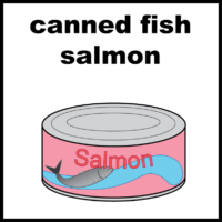 Canned fish salmon