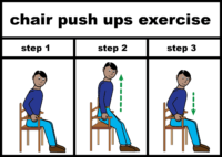 Chair push ups exercise