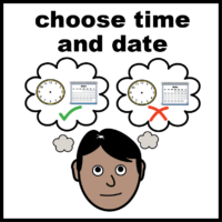 Choose time and date
