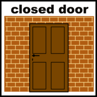 Closed door