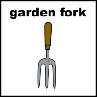 Garden fork hand