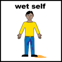 incontinent wet self
