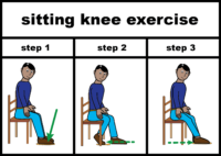 Knee mobilising exercise sitting