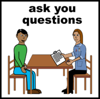 Nurse asking questions