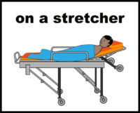 On a stretcher