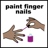 Paint finger nails
