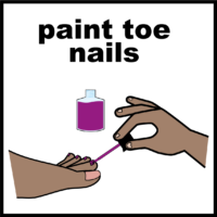 Paint toe nails