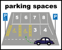 Parking spaces for disabled parking