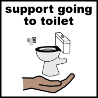 Support going to toilet