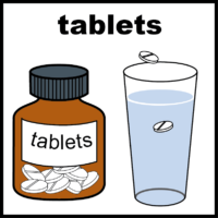 Tablets dissolved in water