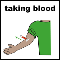 Taking blood