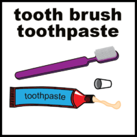 Tooth brush toothpaste
