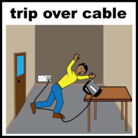 Trip over cable