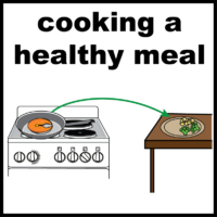 cooking a healthy meal