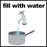 fill with water