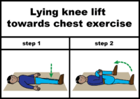Lying knee lift  towards chest exercise V2