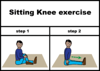 Sitting Knee exercise