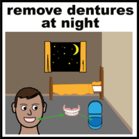 remove dentures at night