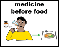 medicine before food