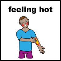 pain burn feeling hot