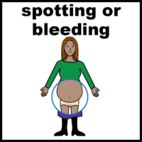 pregnant spotting or bleeding V2