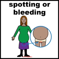 pregnant spotting or bleeding V3