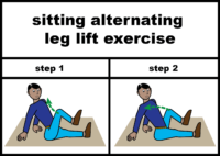sitting alternating leg lift