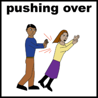 pushing over