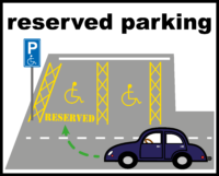 reserved parking spaces for disabled parking