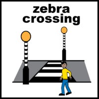 road safety zebra crossing