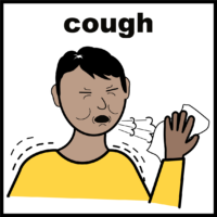 cough into tissue