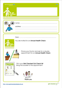 Thumbnail for Letter invite for annual health check - template 1