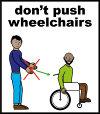 don’t push wheelchairs