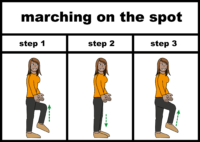 exercise marching on the spot