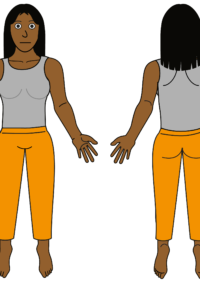 Thumbnail for Female body map - fully clothed darker skin tone