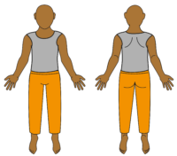 male body map blank clothed