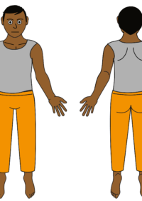 Thumbnail for Male body map - darker skin tone 