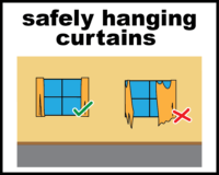 safely hanging curtains