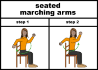 seated marching arms exercise