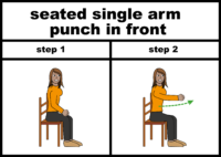 seated single arm punch in front exercise V2