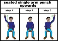 seated single arm punch upwards