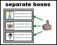 separate boxes