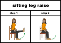 Sitting leg raise exercise V2